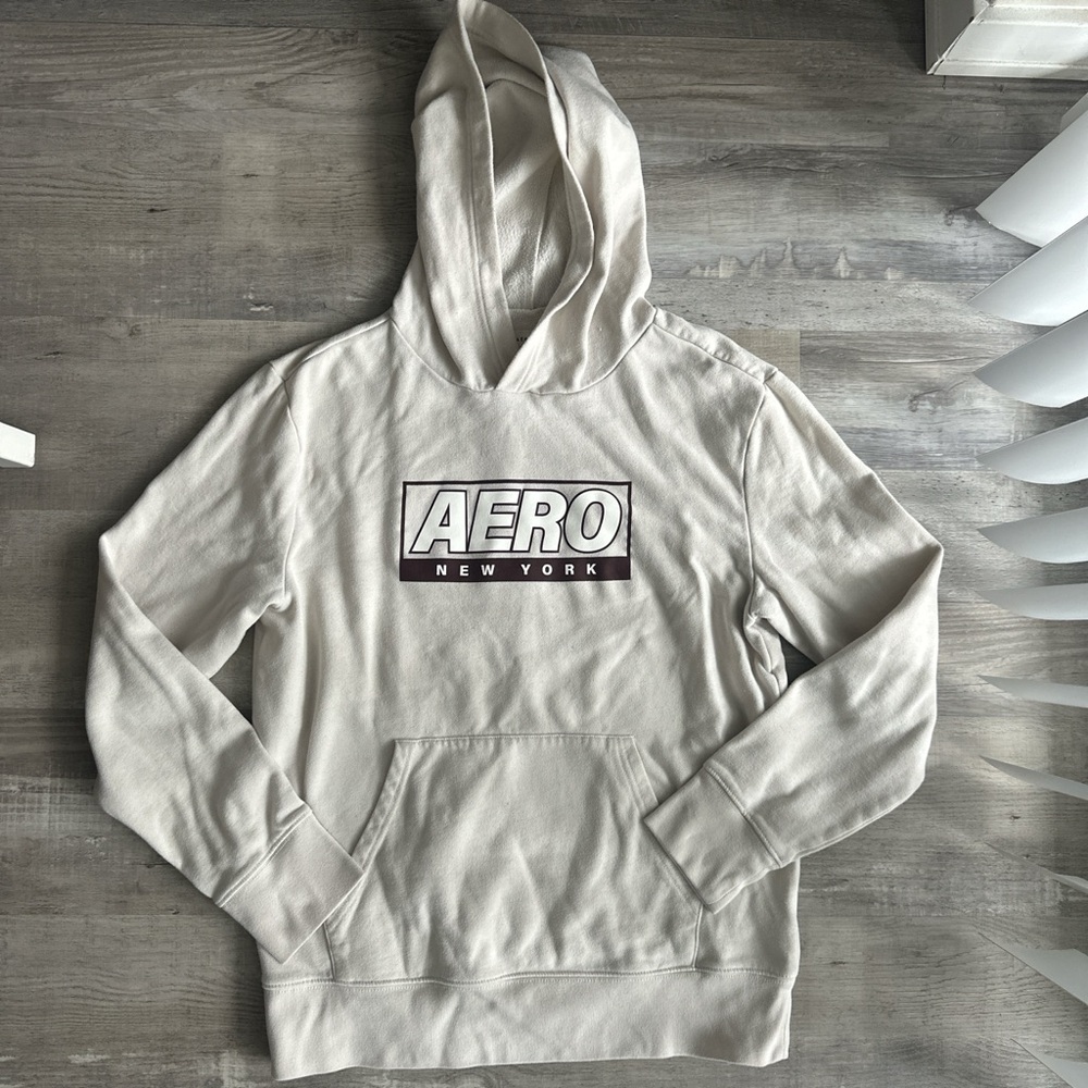 Aeropostal Men's None White Hoodie
